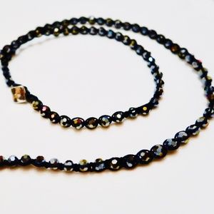 Iridecent Bead Crochet Necklace